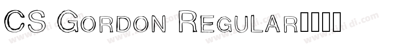 CS Gordon Regular字体转换